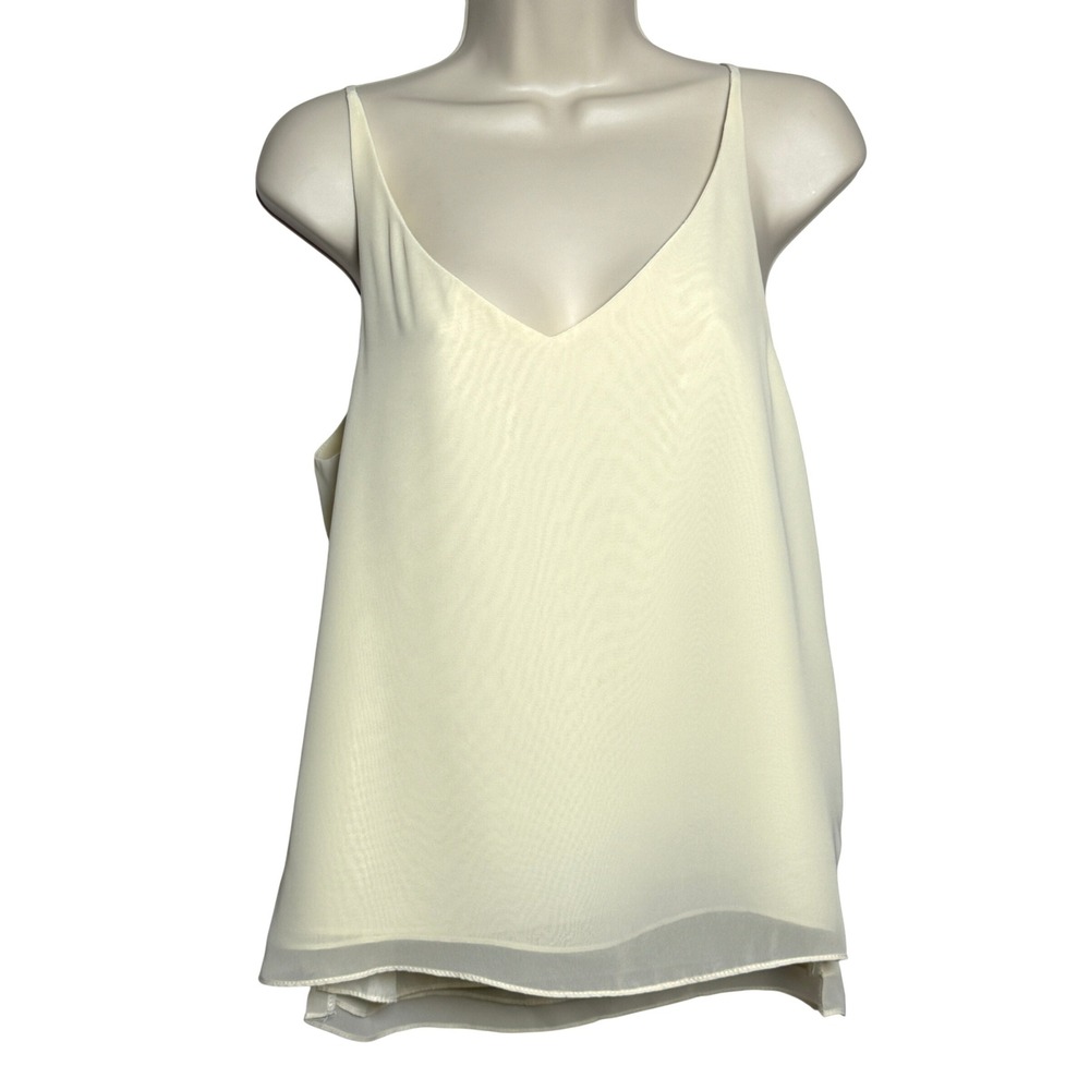 Revelry‎ Womens Tank Top S Ivory Cami Lined Office Career Bride Brunch